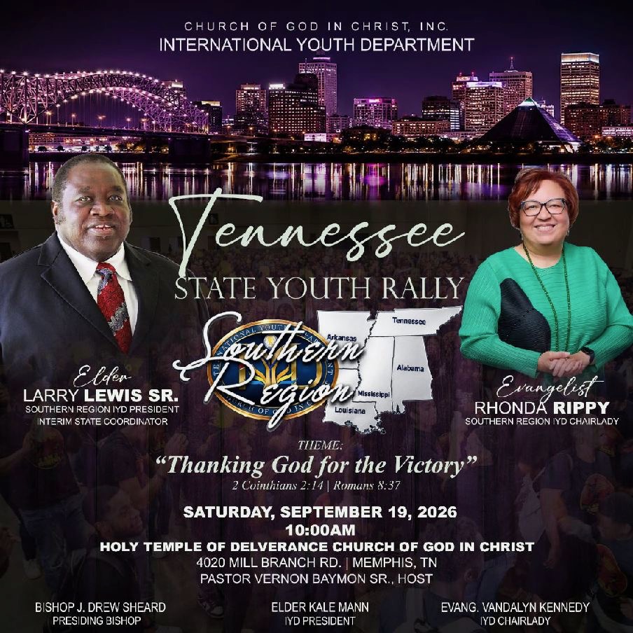 Living Word Fellowship Church &mdash; Tennessee State Youth Rally flyer.